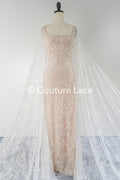 Beaded bridal lace/ Beaded embroidery for wedding dresses/ Bridal fabrics // L25-749