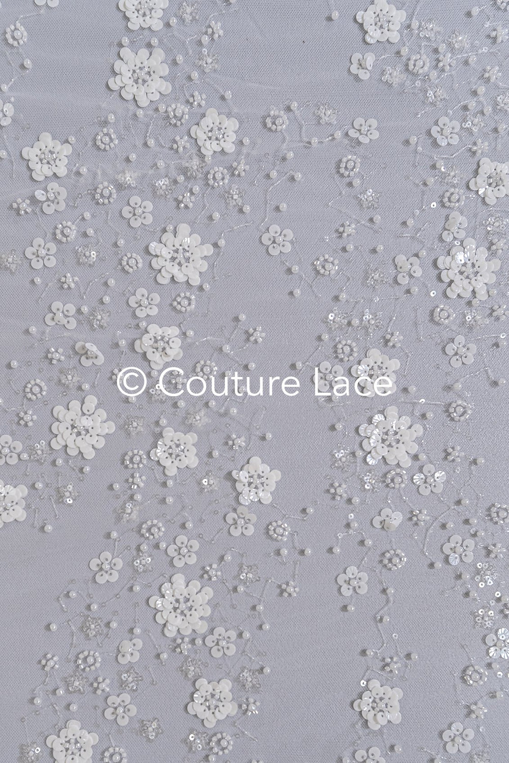 Beaded bridal lace/ Beaded embroidery for wedding dresses/ Bridal fabrics // L25-750