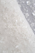 Beaded bridal lace/ Beaded embroidery for wedding dresses/ Bridal fabrics // L25-750