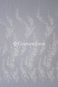 Beaded bridal lace/ Floral lace for wedding dresses/ High-quality bridal fabrics // L25-751
