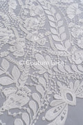 High-quality floral bridal lace/ Finest bridal lace with floral pattern// L25-753