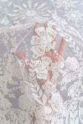 High-quality floral bridal lace/ Finest bridal lace with floral pattern// L25-753