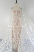 High-quality floral bridal lace/ Finest bridal lace with floral pattern// L25-753