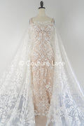High-quality floral bridal lace/ Finest bridal lace with floral pattern// L25-753