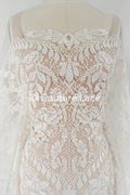 High-quality floral bridal lace/ Finest bridal lace with floral pattern// L25-753