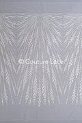 Fine bridal lace with floral pattern/ Boho bridal lace // L25-755