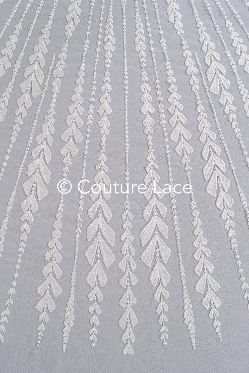 Fine bridal lace with floral pattern/ Boho bridal lace // L25-755