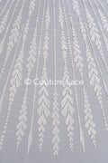 Fine bridal lace with floral pattern/ Boho bridal lace // L25-755