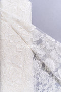 Boho bridal lace with floral pattern/ Boho lace for wedding dress // L25-756