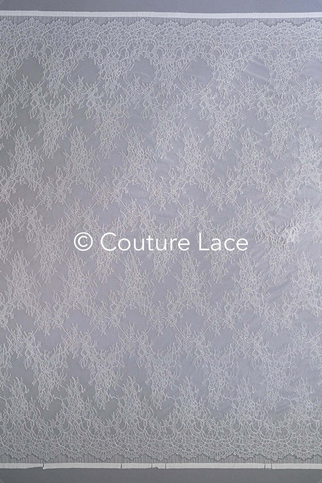 3 mètres de dentelle florale française / Dentelle florale française pour mariée // L25-757