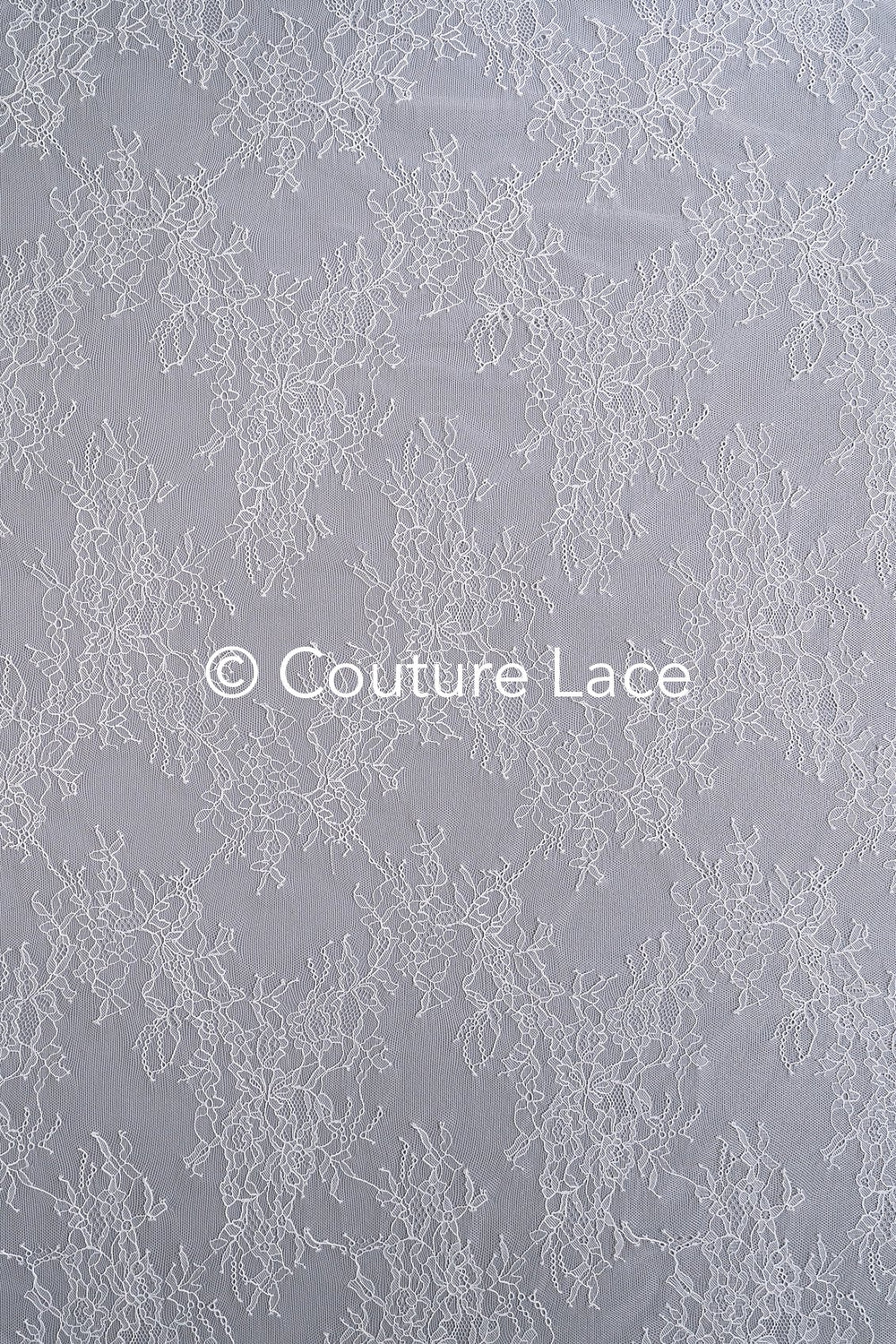 3 mètres de dentelle florale française / Dentelle florale française pour mariée // L25-757