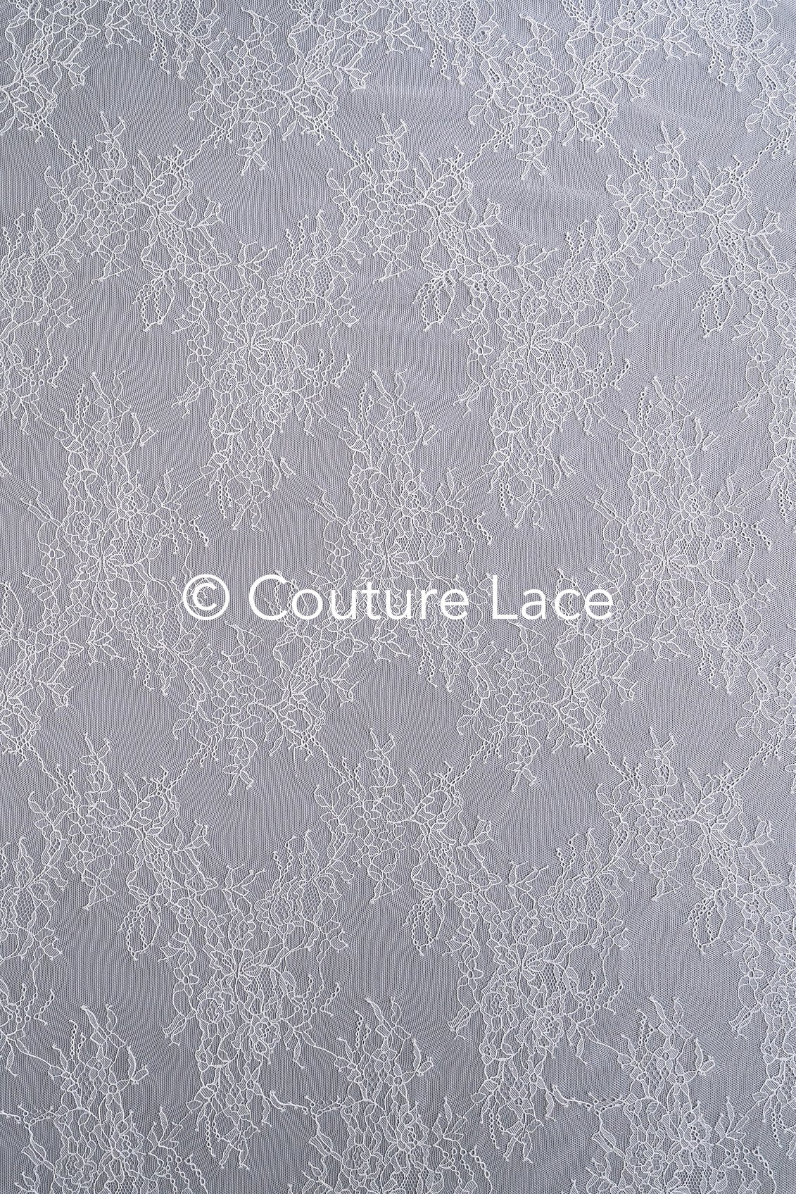 3 mètres de dentelle florale française / Dentelle florale française pour mariée // L25-757