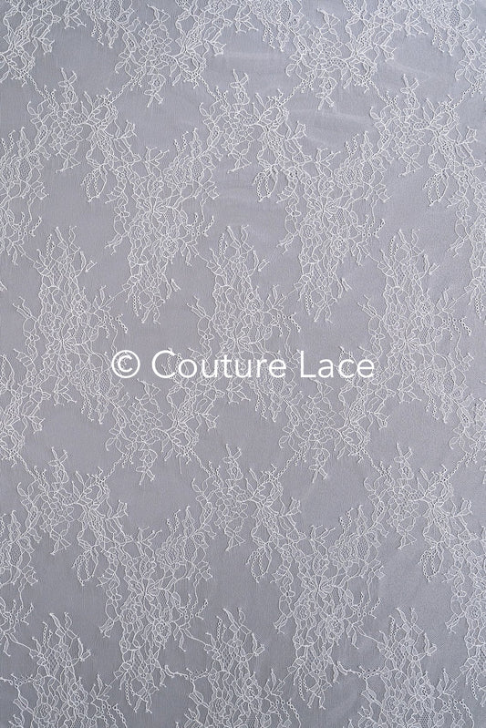 3 mètres de dentelle florale française / Dentelle florale française pour mariée // L25-757