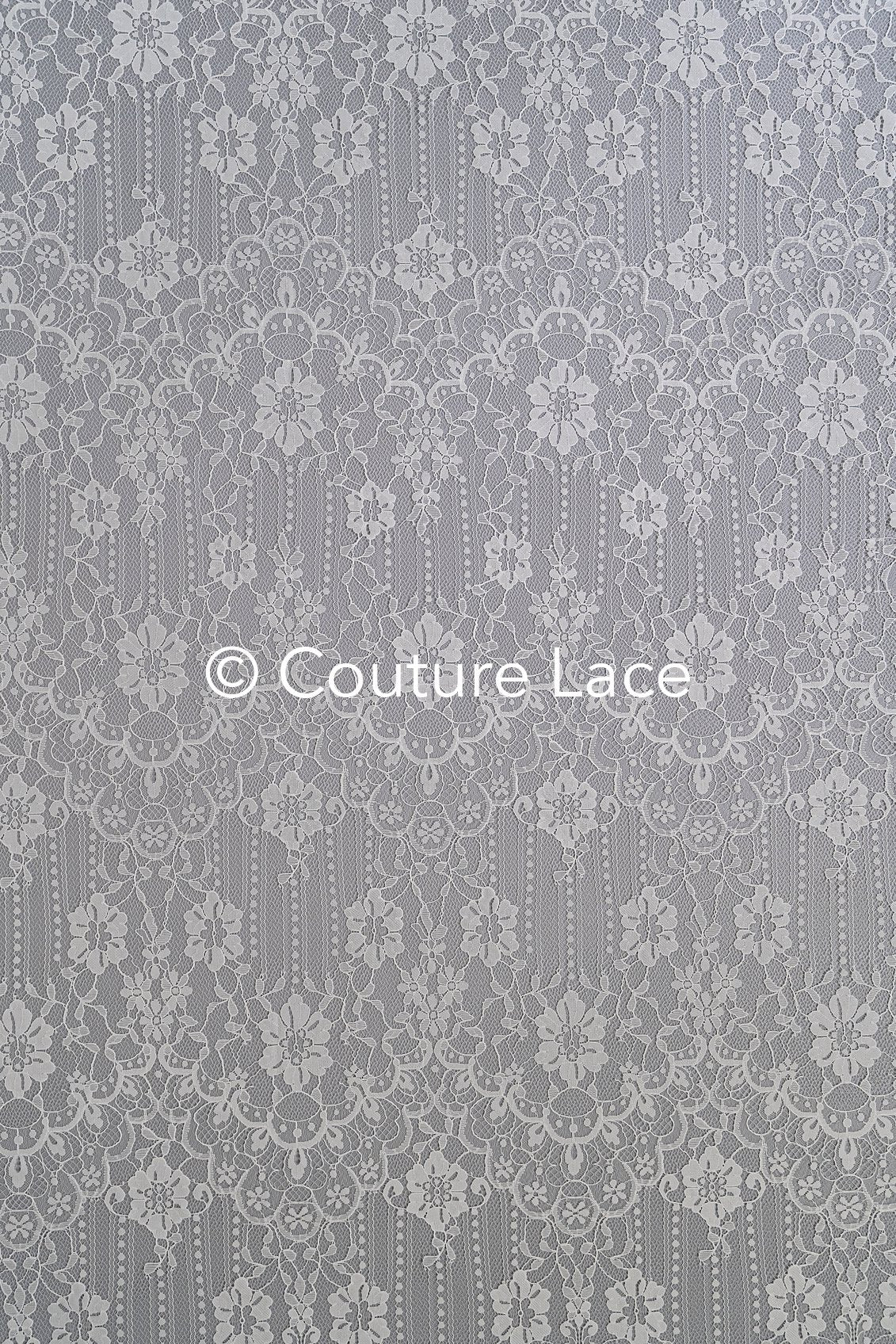 3 mètres de dentelle florale française / Dentelle florale française pour mariée // L25-758