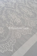 3 mètres de dentelle florale française / Dentelle de mariée Chantilly française // L25-760
