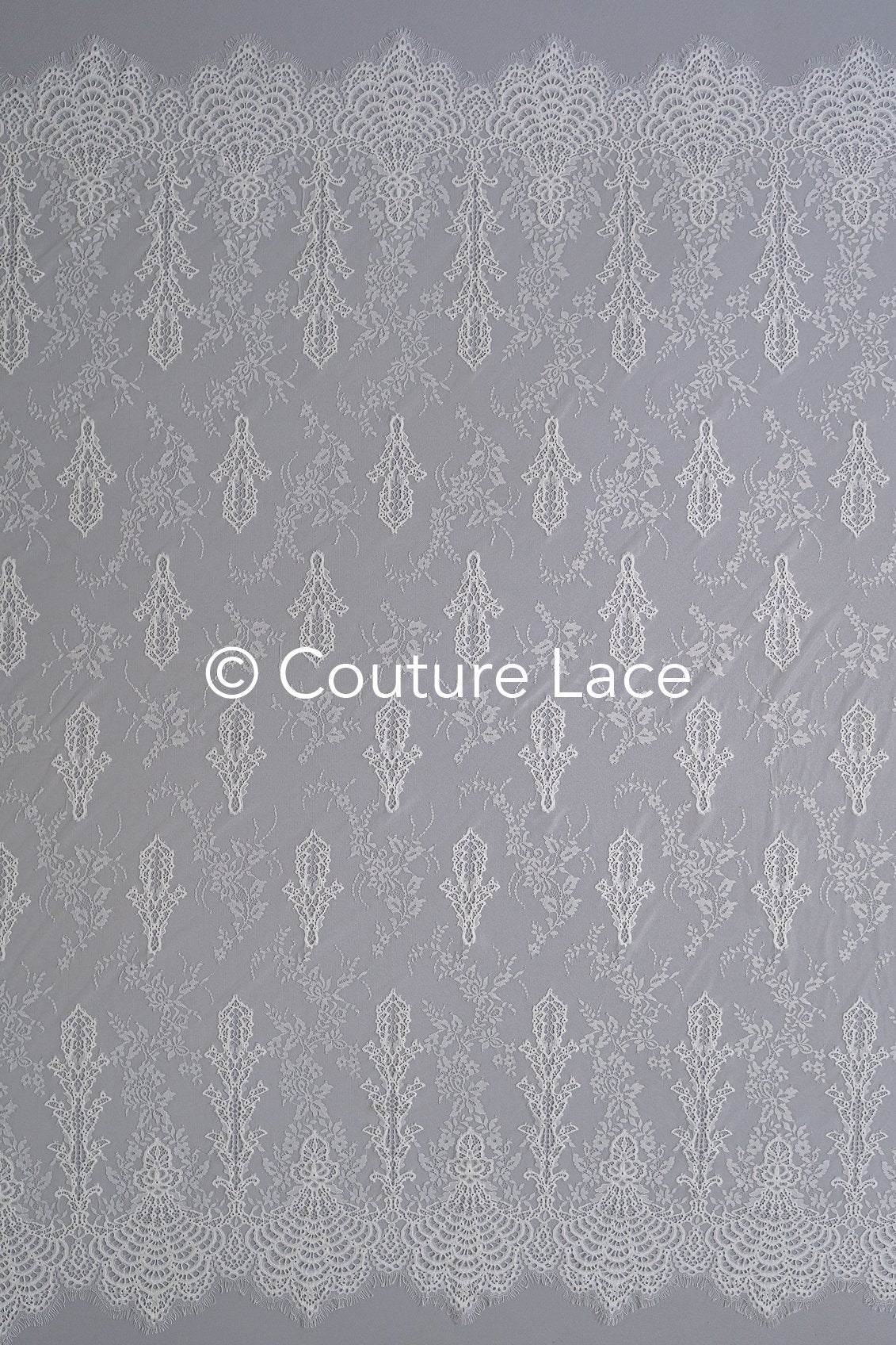 3 MÈTRES Tissu de dentelle de mariée/ Dentelle de robe de soirée douce/ Dentelle florale blanc cassé/ Dentelle de lingerie/ Tissu de dentelle de mariage de cils// C17-003 