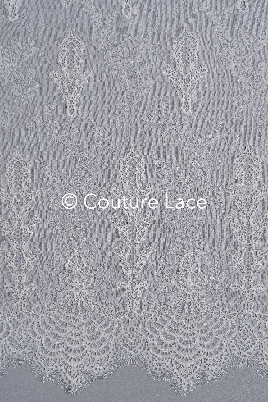 3 MÈTRES Tissu de dentelle de mariée/ Dentelle de robe de soirée douce/ Dentelle florale blanc cassé/ Dentelle de lingerie/ Tissu de dentelle de mariage de cils// C17-003 