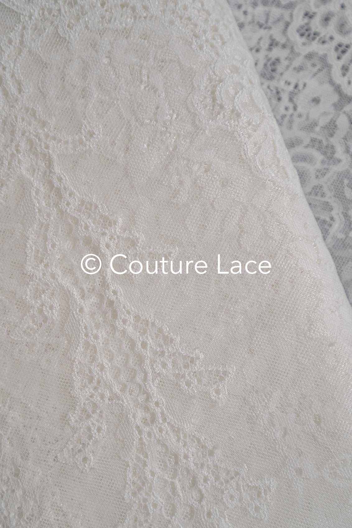 3 MÈTRES Tissu de dentelle de mariée/ Dentelle de robe de soirée douce/ Dentelle florale blanc cassé/ Dentelle de lingerie/ Tissu de dentelle de mariage de cils// C17-003 