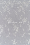 Soft bridal lace fabric with sequins and floral pattern, floral bridal lace // L25-770