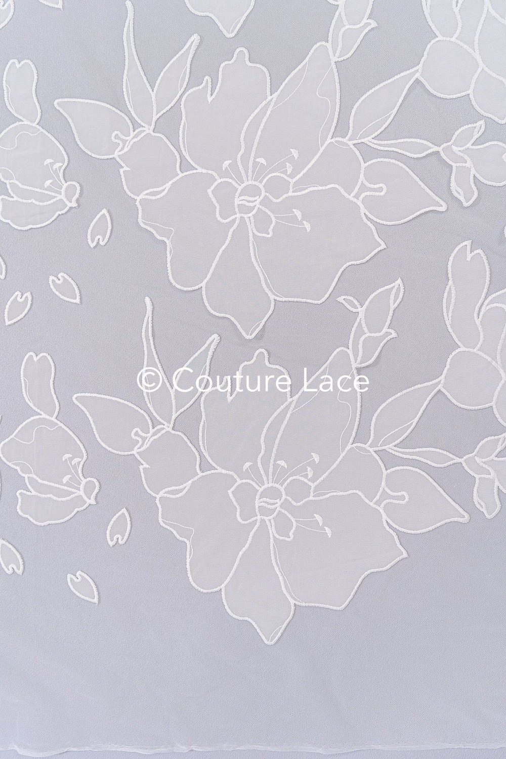 Floral bestickter Braut Spitzenstoff, Spitze mit großen Blumenmuster für Brautkleider // L25-788