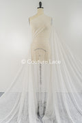 Beaded embroidered lace, beaded lace, French lace with beads // L25-790