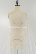Beaded embroidered lace, beaded lace, French lace with beads // L25-790