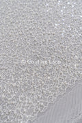 Beaded embroidered lace, beaded lace, French lace with beads // L25-790