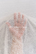 Beaded embroidered lace, beaded lace, French lace with beads // L25-790