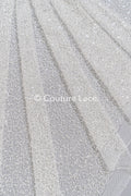 Beaded embroidered lace, beaded lace, French lace with beads // L25-790