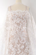 Luxurious floral lace with floral patterns, finest bridal lace for luxurious wedding dresses // L25-794