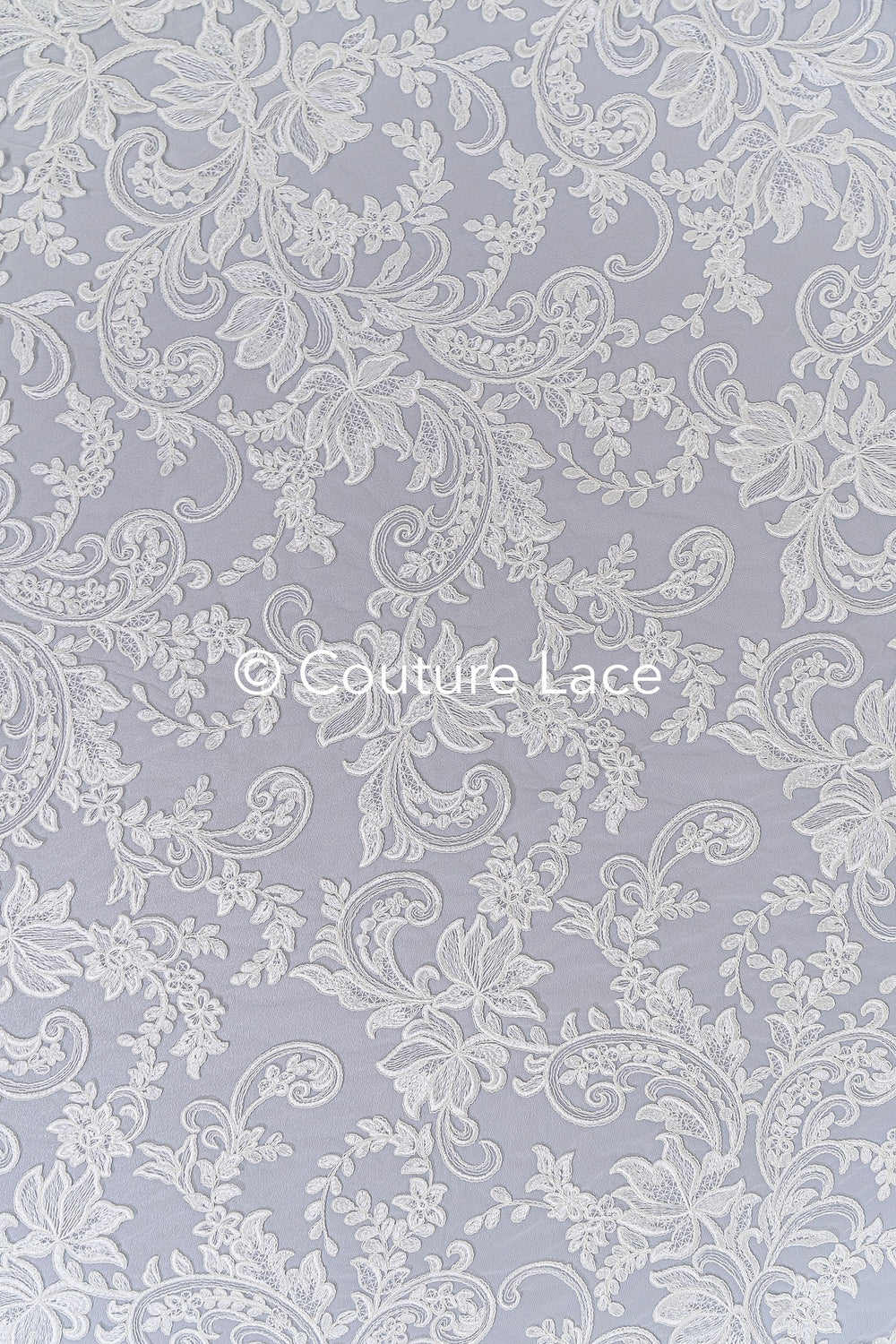 Luxurious floral lace with floral patterns, finest bridal lace for luxurious wedding dresses // L25-794