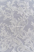 Luxurious floral lace with floral patterns, finest bridal lace for luxurious wedding dresses // L25-794