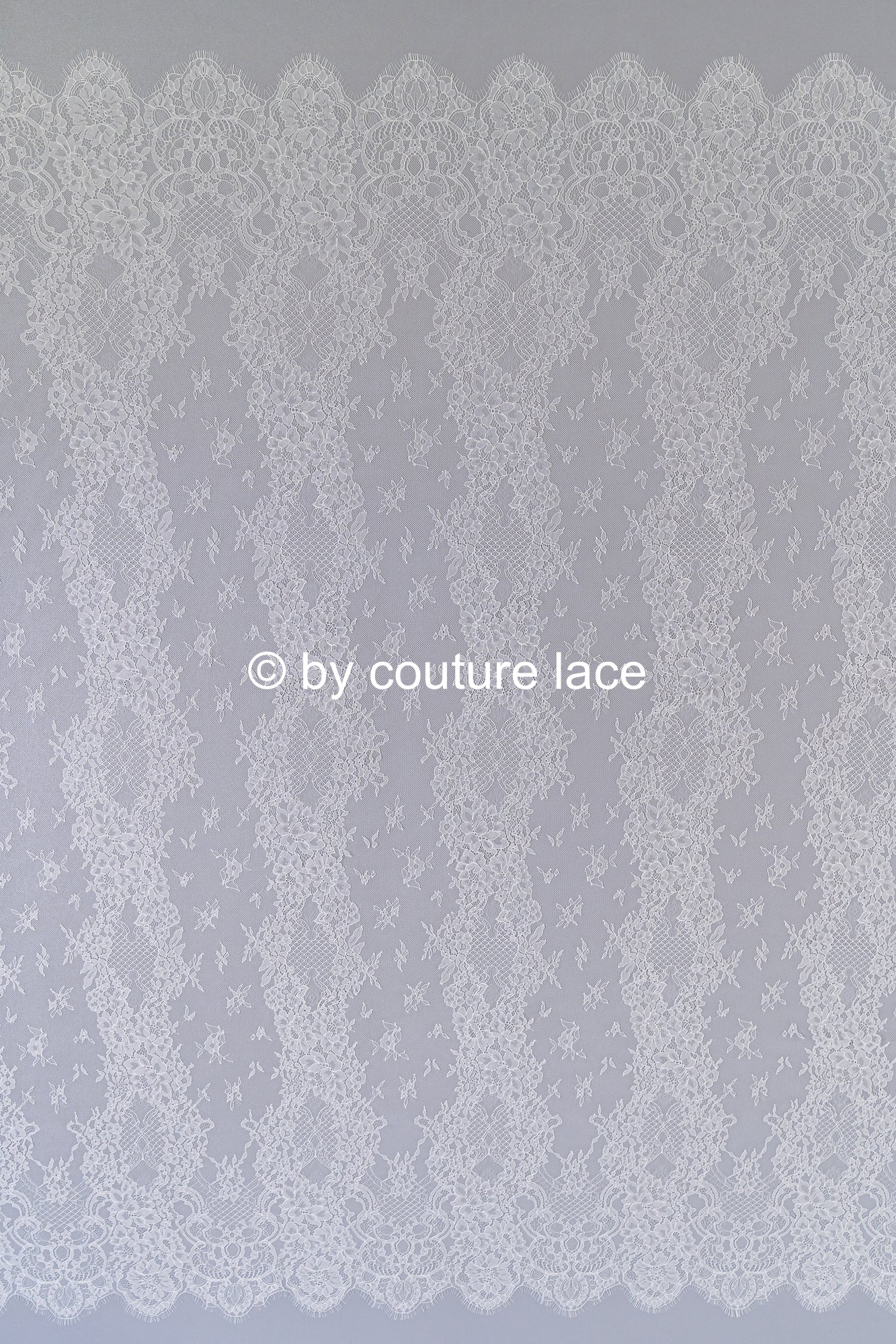 3 mètres de dentelle florale française / dentelle de mariée Chantilly française // L25-797