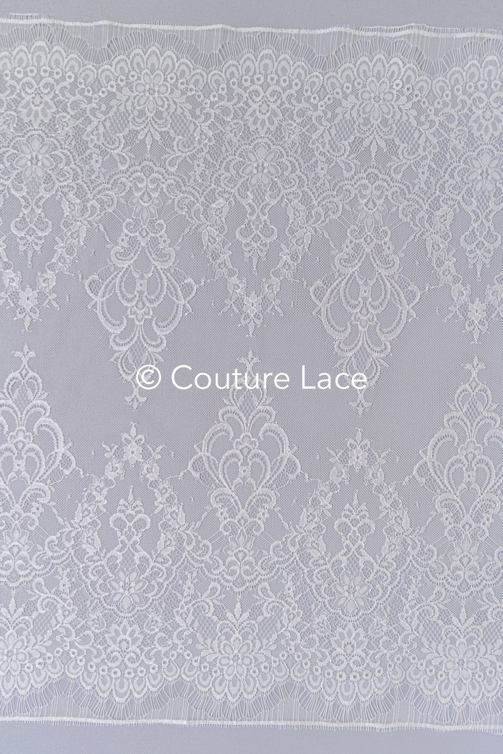 3 mètres de dentelle florale française / Bordure en dentelle Chantilly française pour mariée // L25-799