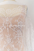 3 mètres de dentelle florale française / Dentelle de mariée Chantilly française // L25-801