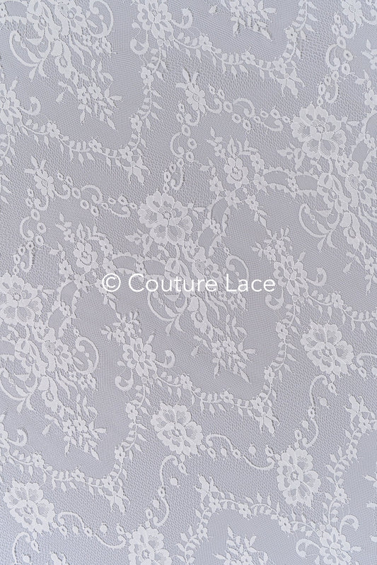 3 mètres de dentelle florale française / Dentelle de mariée Chantilly française // L25-801