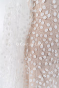 3D bestickter Blumen-Spitzenstoff, Braut-3d-Spitzenstoff, Brautkleid-Spitzenstoff, geperlte Blumen-Spitze, Braut-Spitzenkleid // L24-815