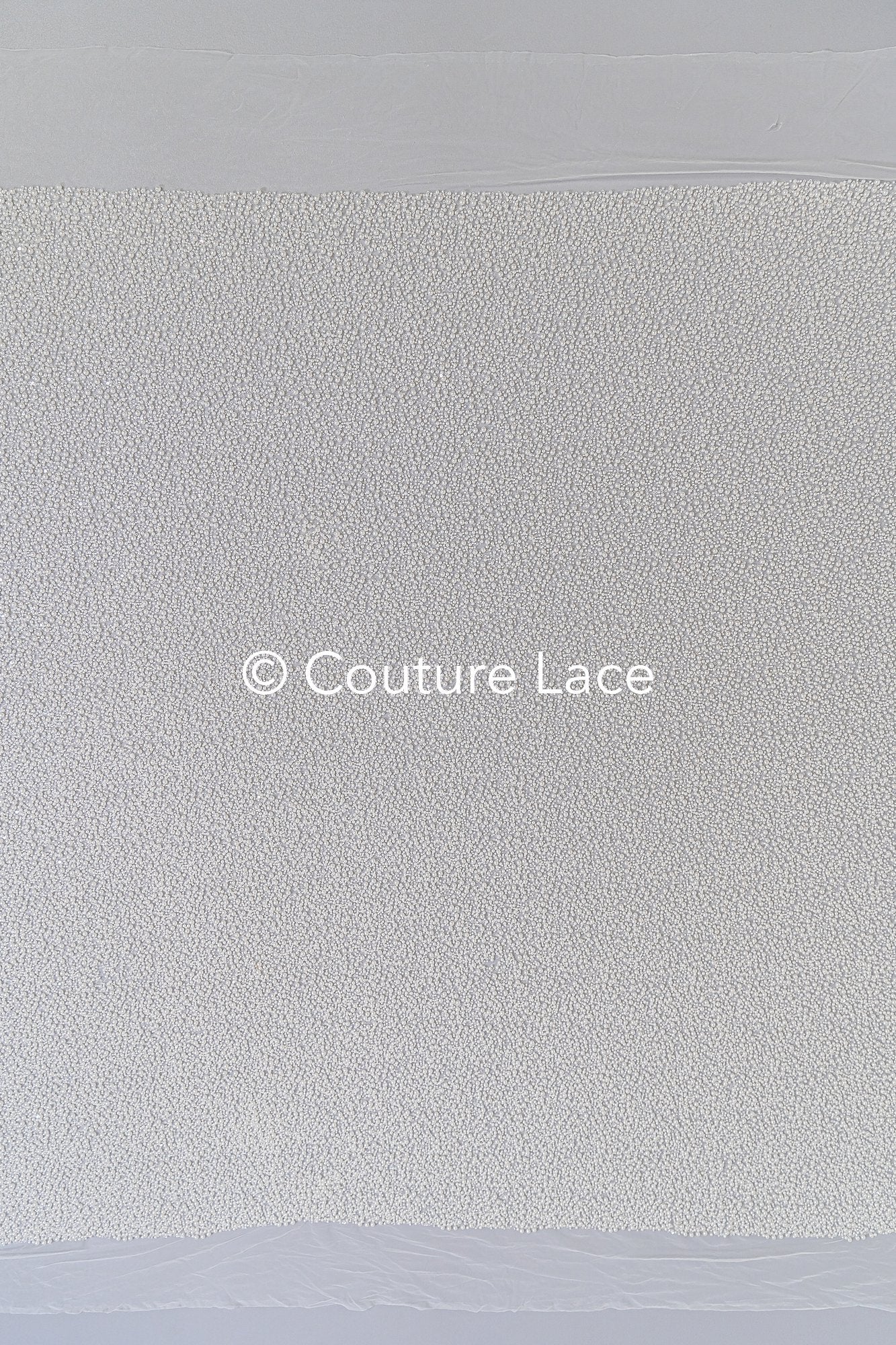 Luxuriöser Perlenstoff für Brautkleider Details und Accessoires – Glänzende Perlenstickerei // L25-816