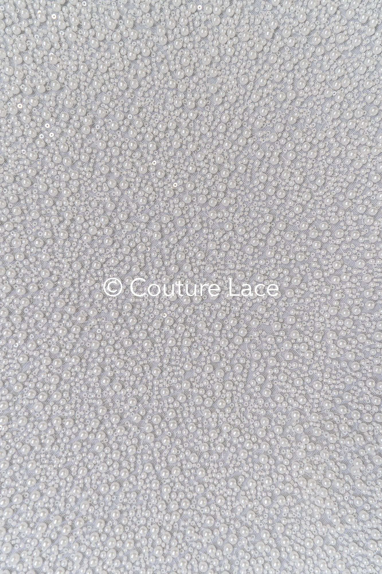 Luxuriöser Perlenstoff für Brautkleider Details und Accessoires – Glänzende Perlenstickerei // L25-816