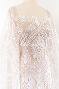 High-quality boho bridal lace with floral patterns/ Finest bridal lace in boho style// L25-829