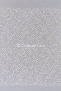 Abstract sequin and pearl embroidery for wedding dresses and decoration – Exclusive fabric for that special look // L25-831