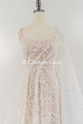 Abstract sequin and pearl embroidery for wedding dresses and decoration – Exclusive fabric for that special look // L25-831