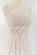 Abstract sequin and pearl embroidery for wedding dresses and decoration – Exclusive fabric for that special look // L25-831