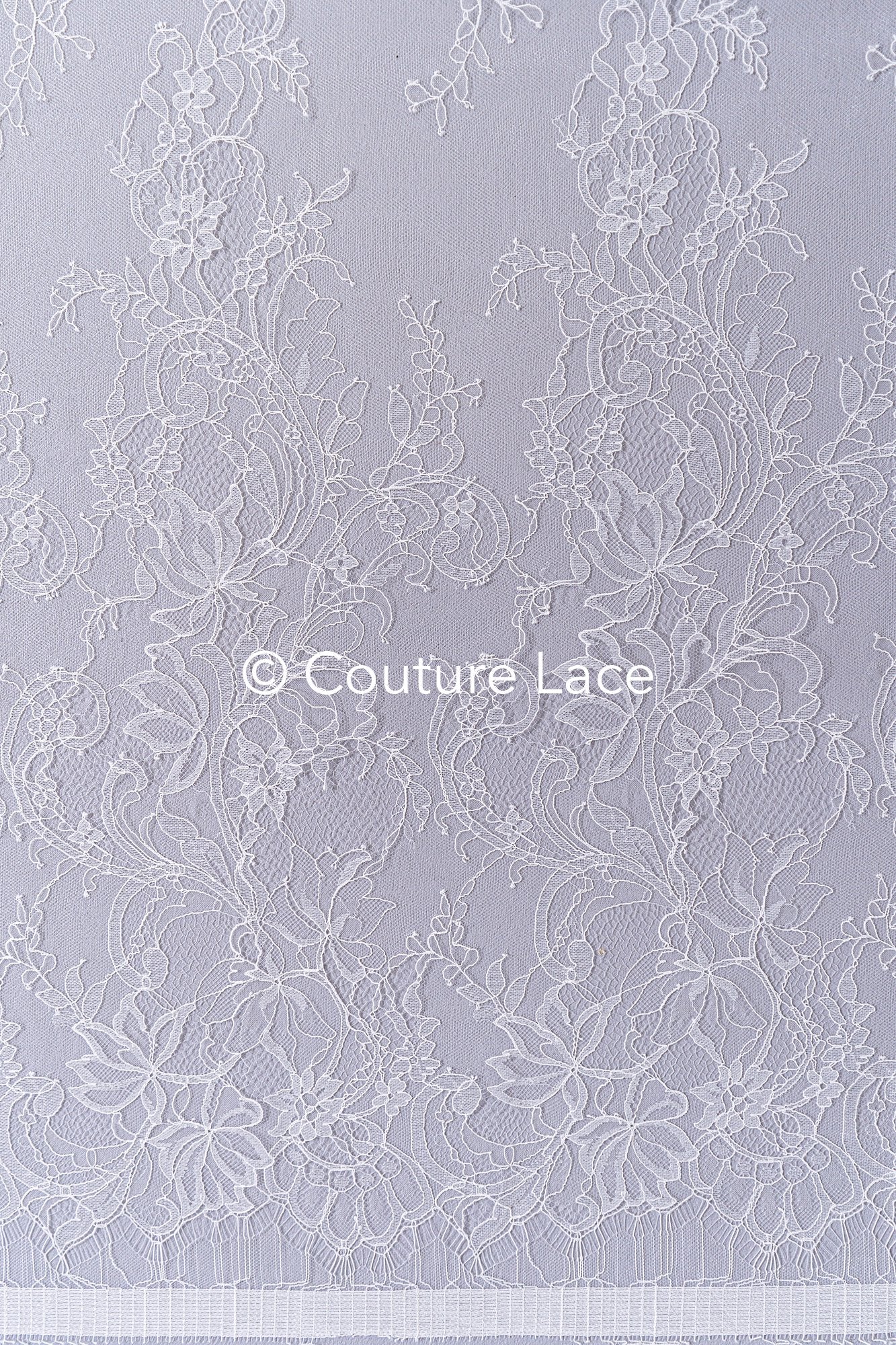 3 mètres de dentelle florale française / Dentelle florale française pour mariée // L25-052