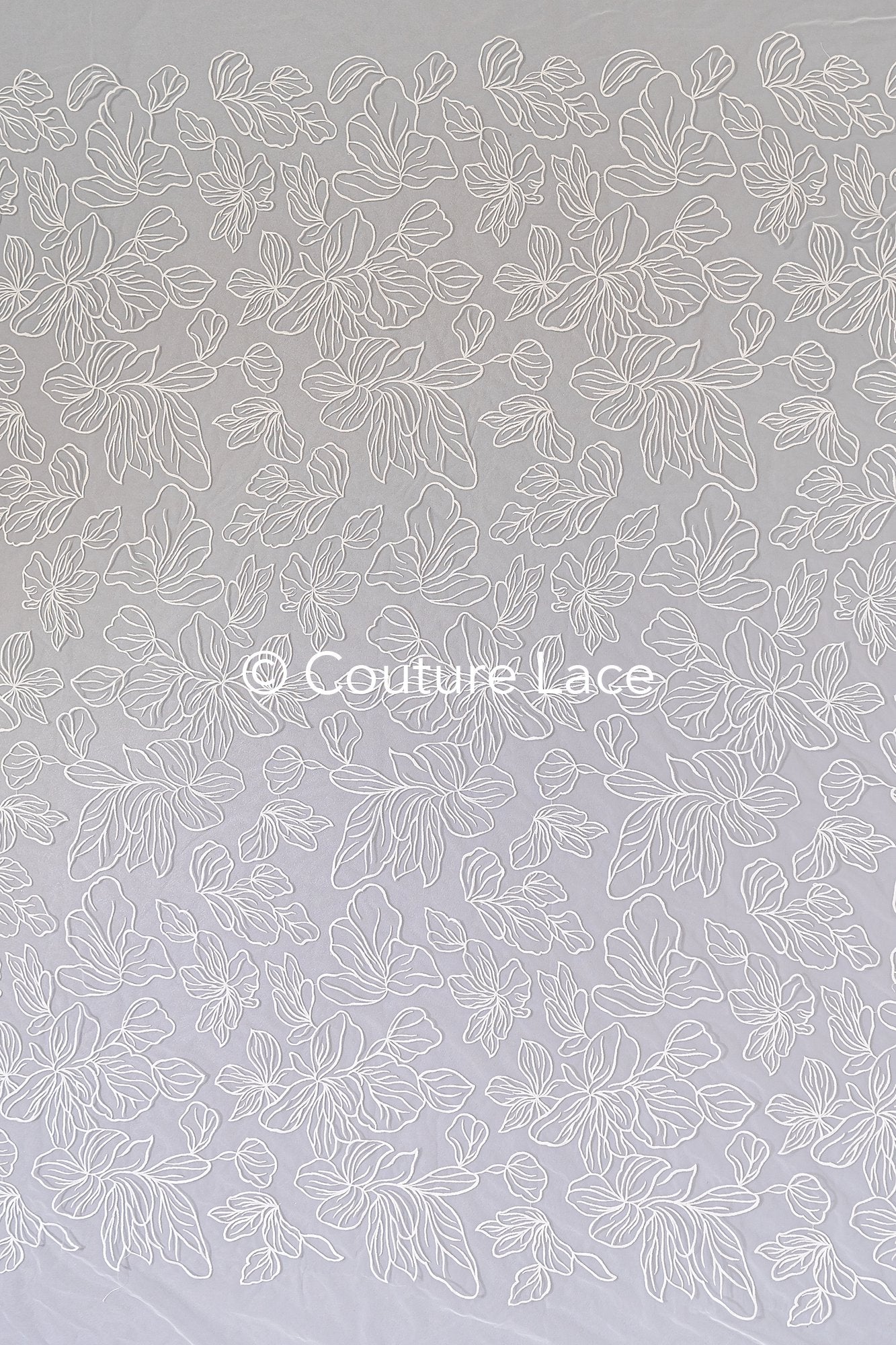 Braut Spitzenstoff mit Blumenmuster, Bestickte Spitze für Brautkleider // L25-349