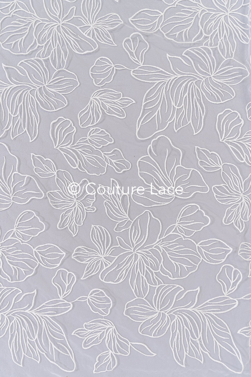 Braut Spitzenstoff mit Blumenmuster, Bestickte Spitze für Brautkleider // L25-349