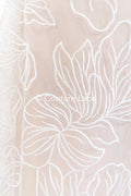 Braut Spitzenstoff mit Blumenmuster, Bestickte Spitze für Brautkleider // L25-349