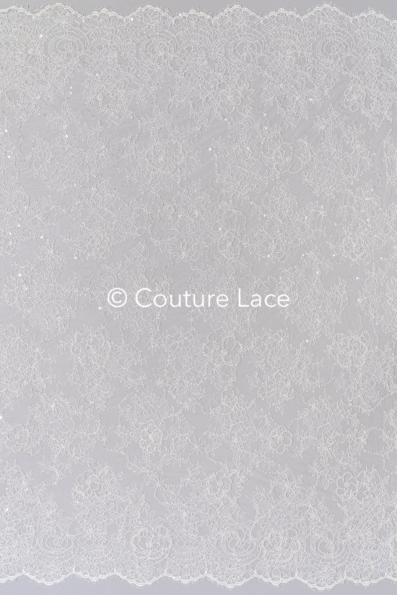 3 Meter Perlenbestickte französische Spitze/ Chantilly-Spitze mit Perlen/ Brautspitze // L25-429