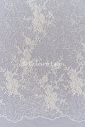 Exquisite Florale Spitze für Brautkleider/ Luxus Brautspitze mit Perlenstickerei // L25-870