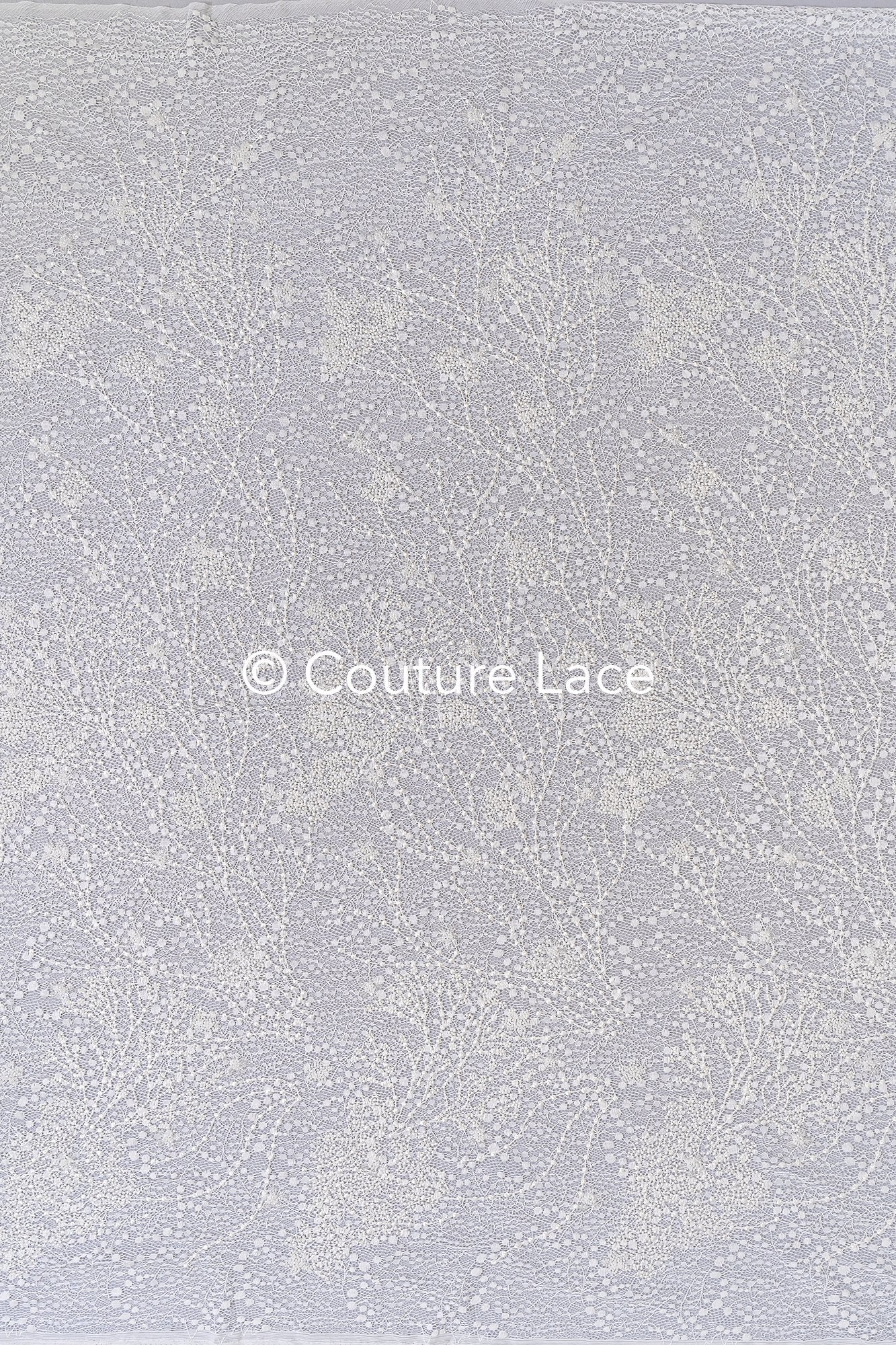 Braut Spitzenstoff mit Blumenmuster, perlenbestickte Spitze für Brautkleider mit floralem Muster// L25-857